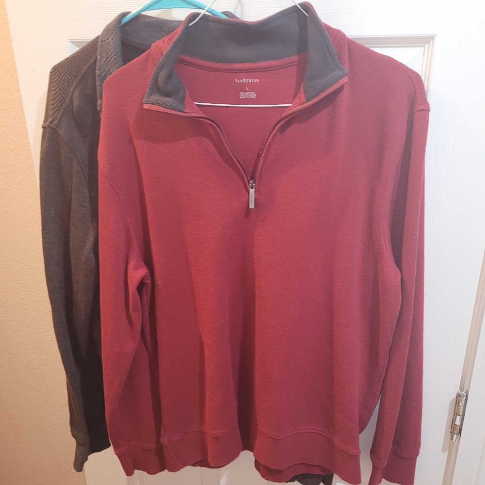 2 Van Heusen long sleeves
